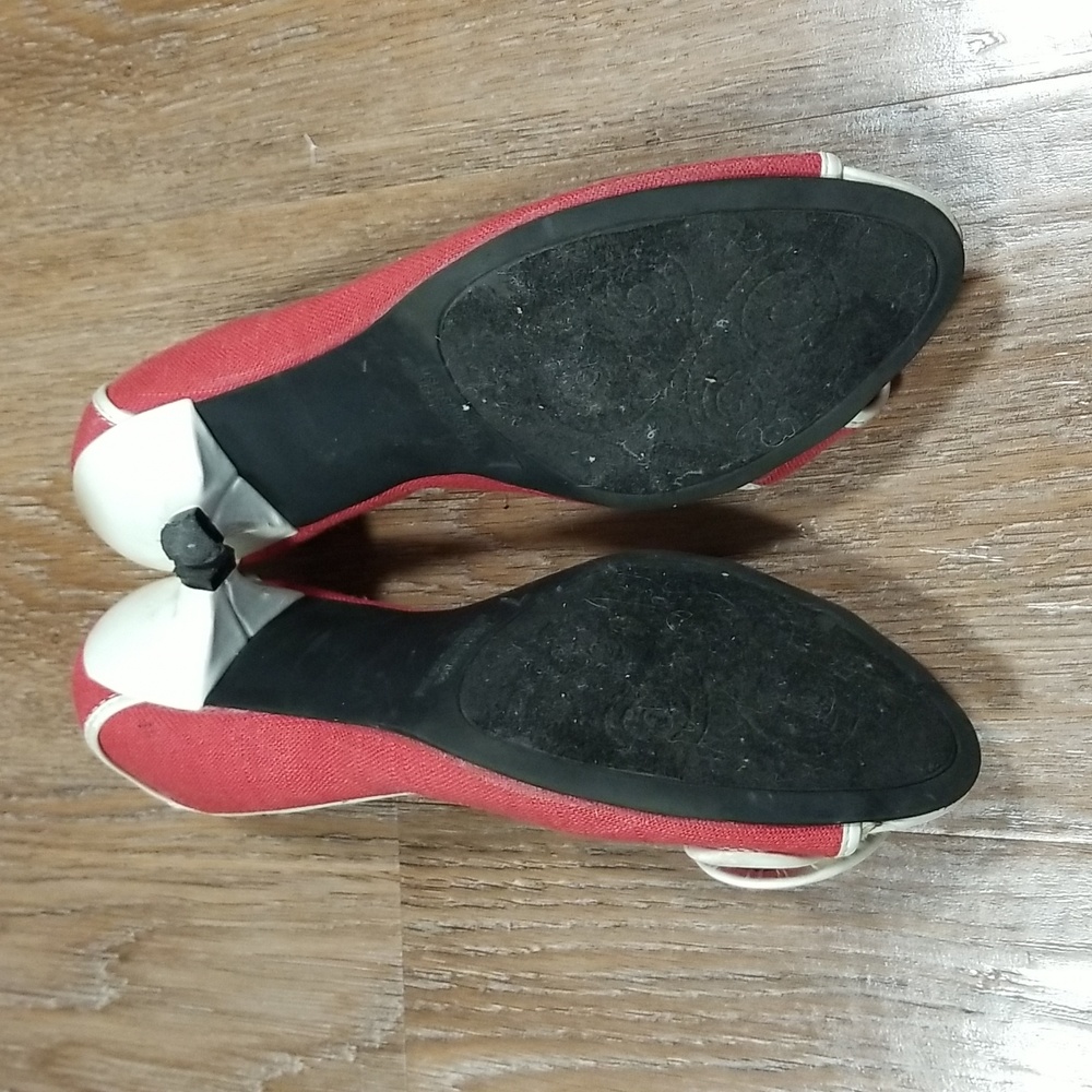 (7M) Nine West Canvas Buckle Accent Office Workwear Casual Sailor Nautical - Picture 9 of 15